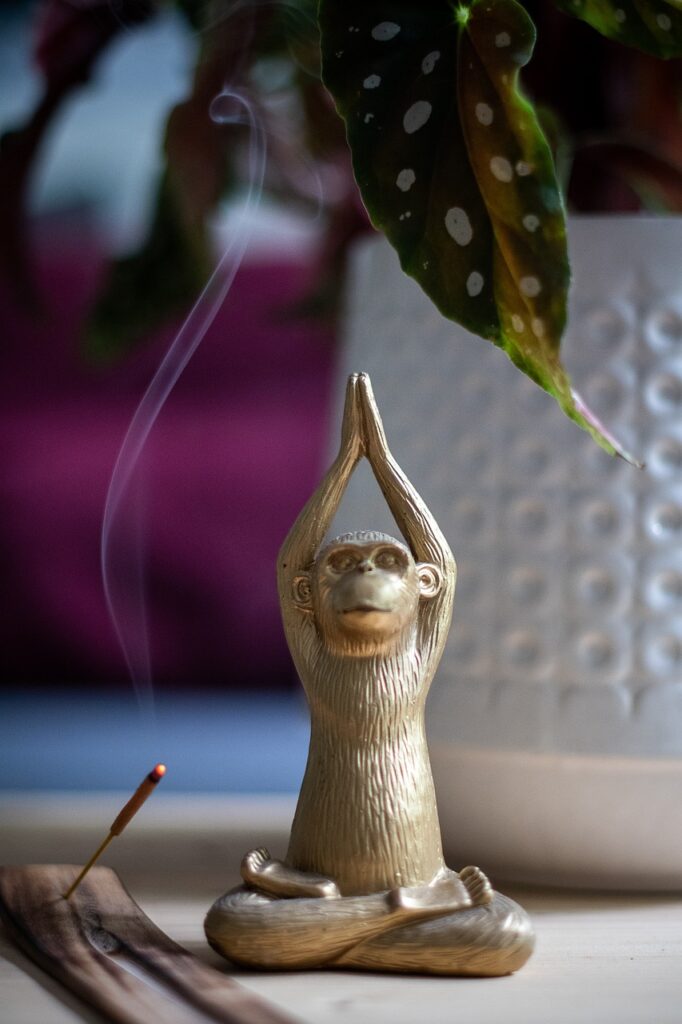 yoga, monkey, incense-5507130.jpg